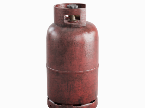 Dirty Gas Cylinder 01 3D Model