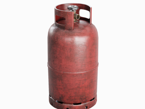 Dirty Gas Cylinder 01 3D Model