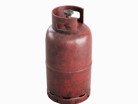 Dirty Gas Cylinder 01 3D Model
