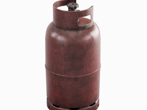 Dirty Gas Cylinder 01 3D Model