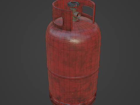 Dirty Gas Cylinder 01 3D Model