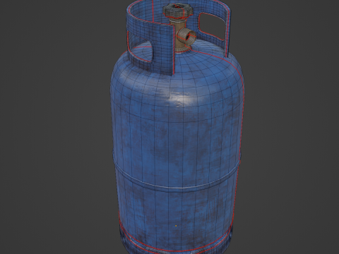 Dirty Gas Cylinder 02 Model 3D