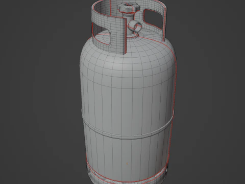 Cilindro de G&aacute;s Sujo 02 Modelo 3D