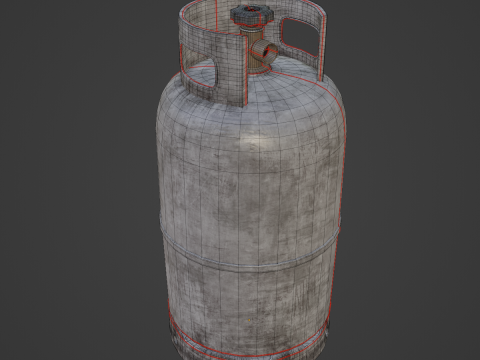 Dirty Gas Cylinder 04 3D Модель