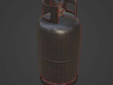 Dirty Gas Cylinder 05 3D Model