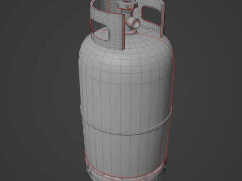 Dirty Gas Cylinder 05 3D Model