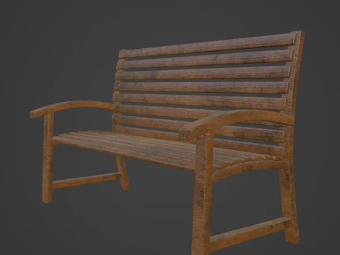 Garden Seat 01 3D Model