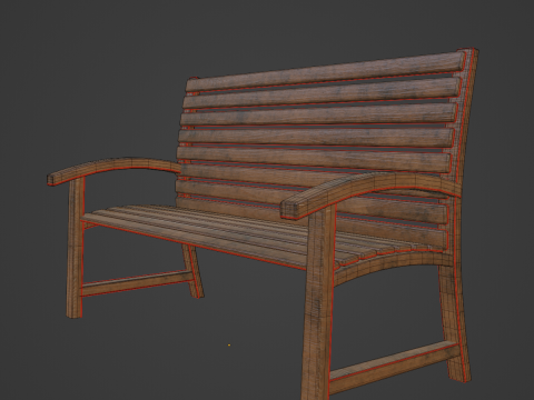 Garden Seat 01 3D Model