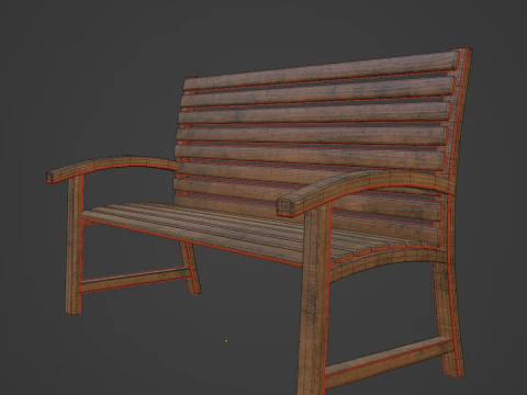 Garden Seat 01 3D Model