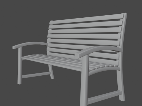 Garden Seat 01 3D Model