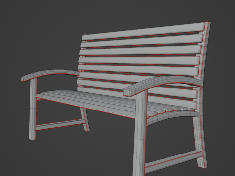Garden Seat 01 3D Model