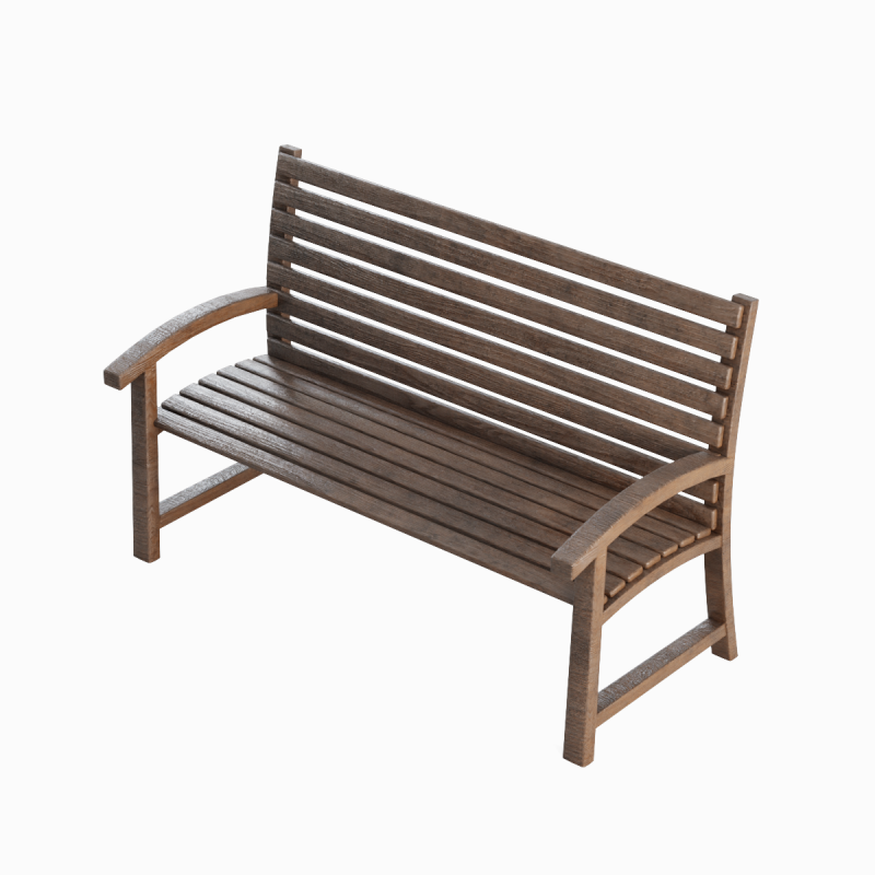 Garden Seat 02 3D 模型 .c4d .max .obj .3ds .fbx .stl .blend