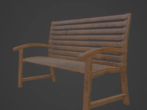 Assento de jardim 02 Modelo 3D