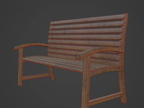 Assento de jardim 02 Modelo 3D