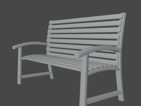 Assento de jardim 02 Modelo 3D