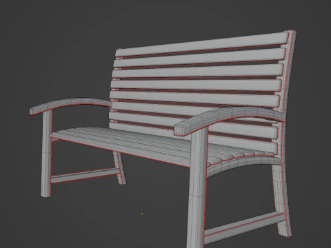 Assento de jardim 02 Modelo 3D