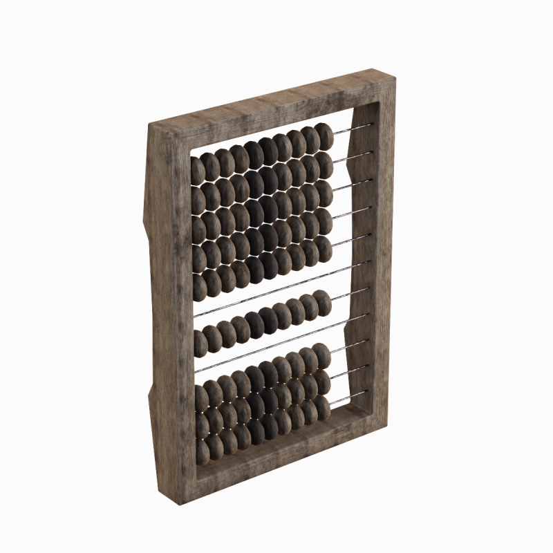Abacus Vintage 03 3D Model .c4d .max .obj .3ds .fbx .stl .blend 