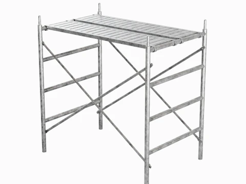 Metal Scaffolding Construction 01 3D Model