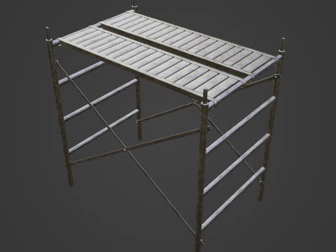 Metal Scaffolding Construction 01 3Dモデル