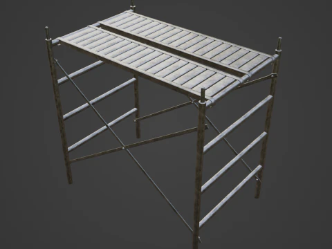 Metal Scaffolding Construction 01 3D Model