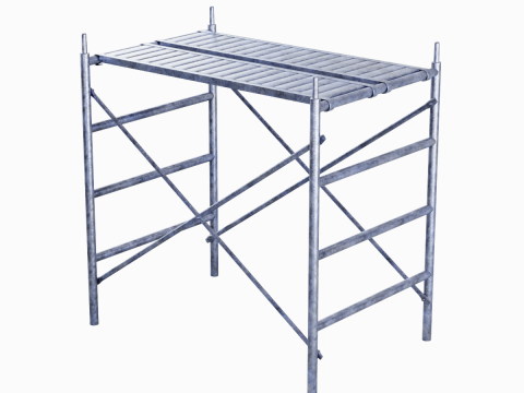 Metal Scaffolding Construction 02 Modèle 3D