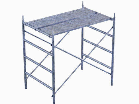 Metal Scaffolding Construction 02 Modèle 3D