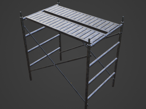 Metal Scaffolding Construction 02 Modèle 3D
