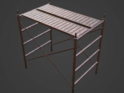 Metal Scaffolding Construction 03 Modelo 3D