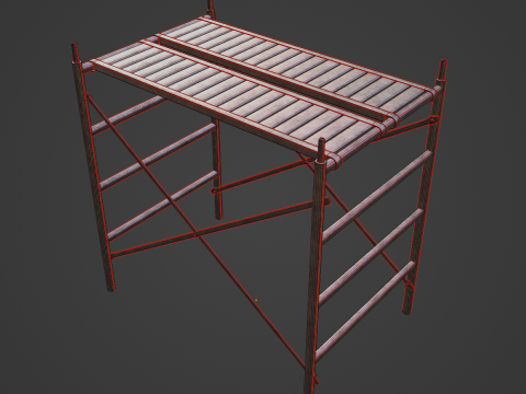Metal Scaffolding Construction 03 Modelo 3D