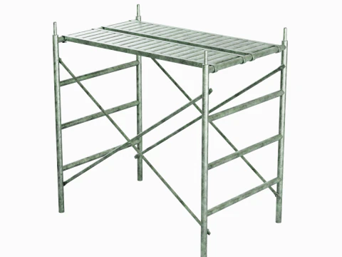 Metal Scaffolding Construction 04 3D Model