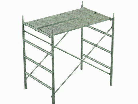 Metal Scaffolding Construction 04 3D Model