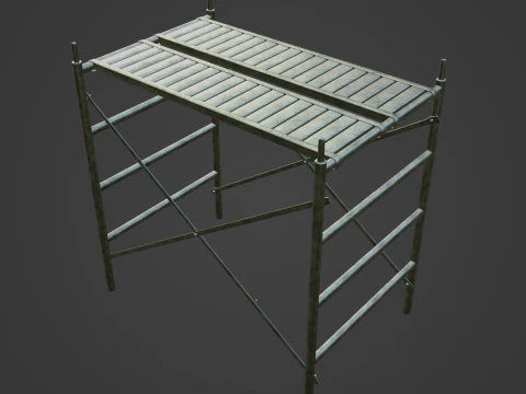 Metal Scaffolding Construction 04 3D Model