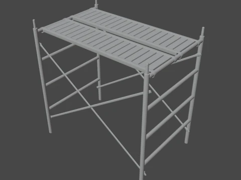 Metal Scaffolding Construction 04 3D Model