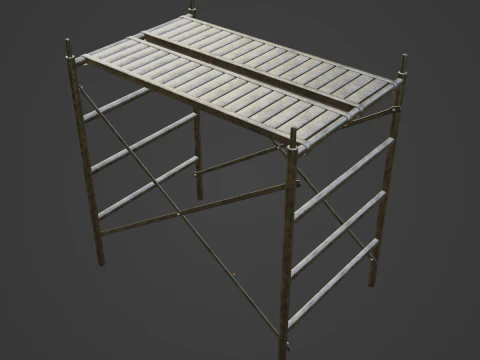 Metal Scaffolding Construction 05 3D Model