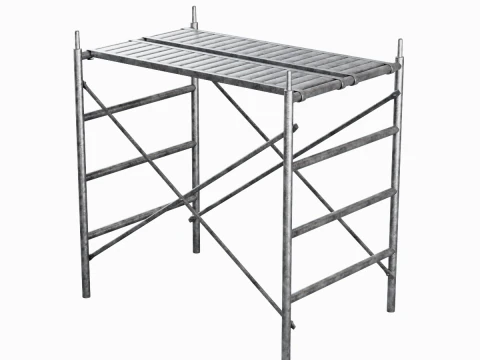 Metal Scaffolding Construction 06 3D Model