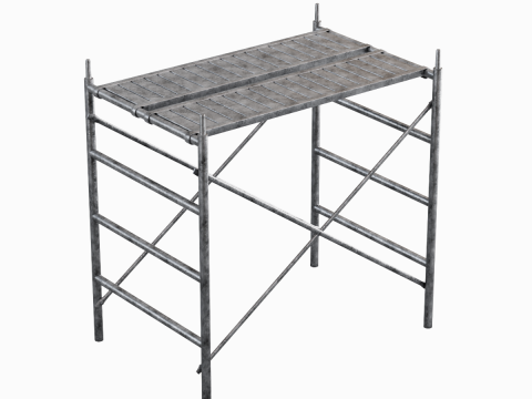 Metal Scaffolding Construction 06 3D 模型