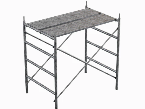 Metal Scaffolding Construction 06 3D Model