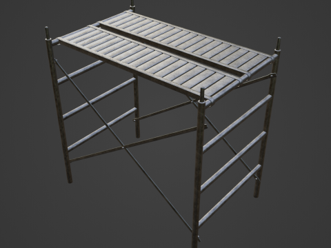 Metal Scaffolding Construction 06 3D 模型