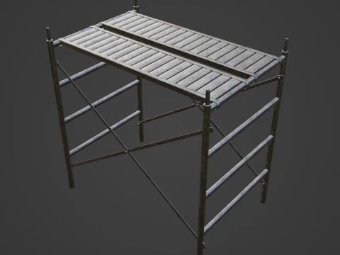 Metal Scaffolding Construction 06 3D Model