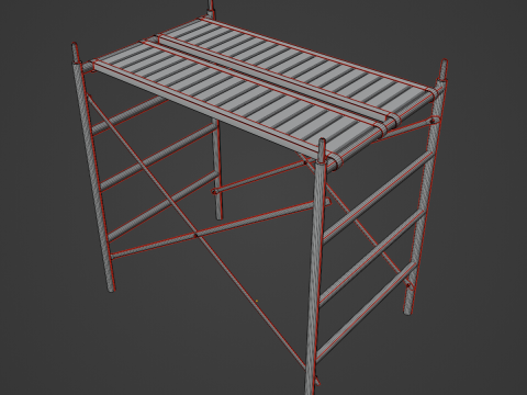 Metal Scaffolding Construction 07 Modelo 3D