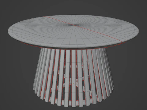 루나 커피 테이블 01 3D 모델