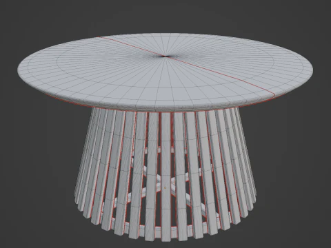 Tavolino Luna 04 Modello 3D