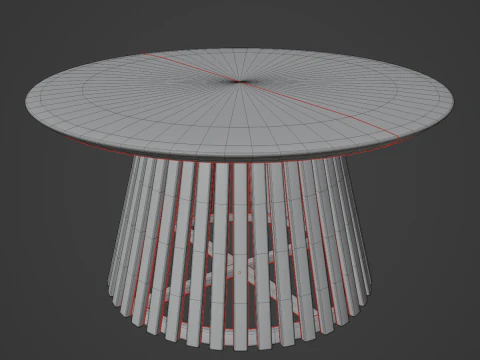 Tavolino Luna 04 Modello 3D