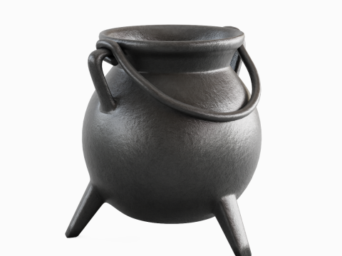 Medieval Cauldron 01 3D Model