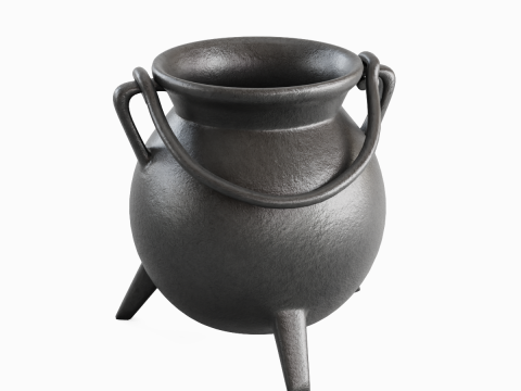Medieval Cauldron 01 3D Model