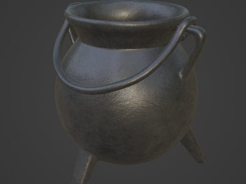 Medieval Cauldron 01 3D Model