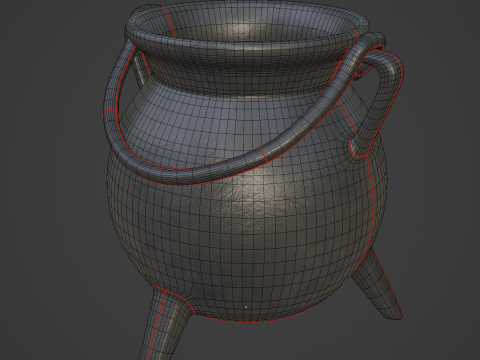 Medieval Cauldron 01 3D Model