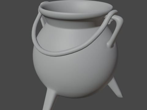 Medieval Cauldron 01 3D Model