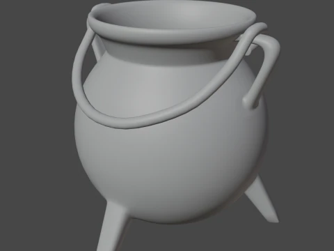 Medieval Cauldron 01 3D Model
