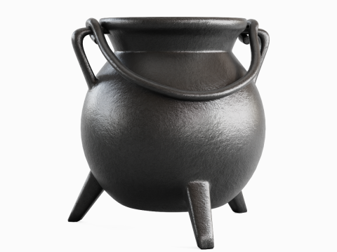 Medieval Cauldron 02 3D Model